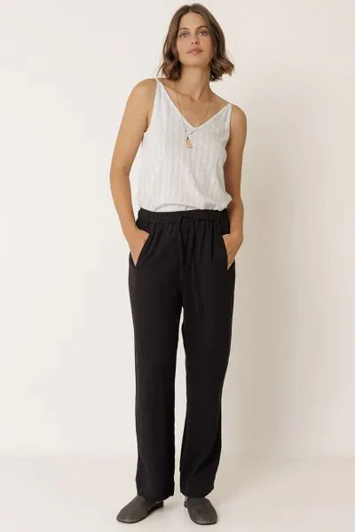 Indi and Cold Fluid Wide Leg Pants In Black