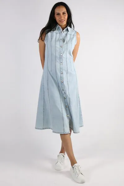 Foil Jean Eration Dress In Bleach