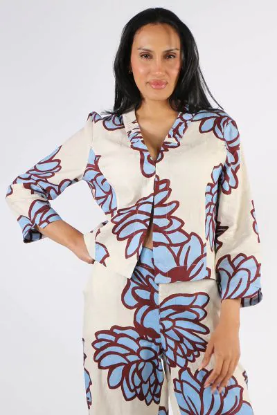 Foil Gather Together Jacket In Bloom