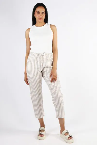 Frockk Jessie Stripe Pant In Natural