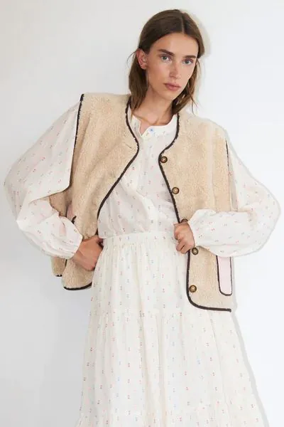 Lollys Laundry Jace Vest In Natural