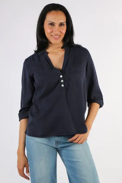 Humidity Leni Shirt In Navy