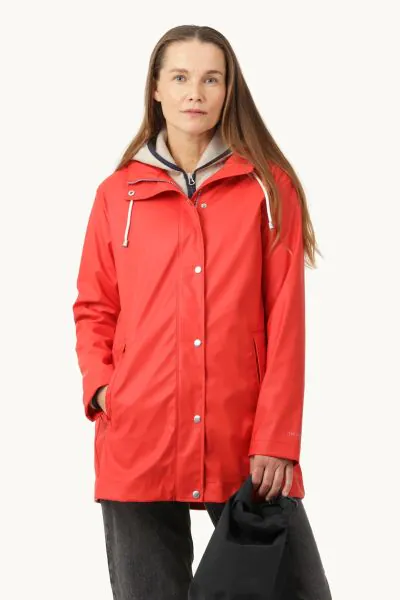Ilse Jacobsen Classic Rain Jacket In Fire
