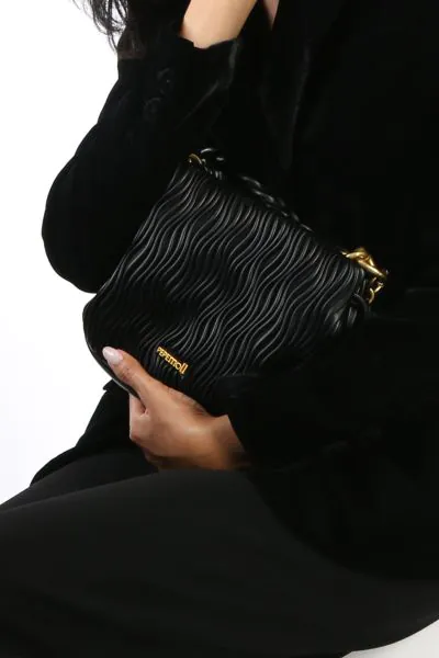 Crinkle Bag By Pepe Moll In Black