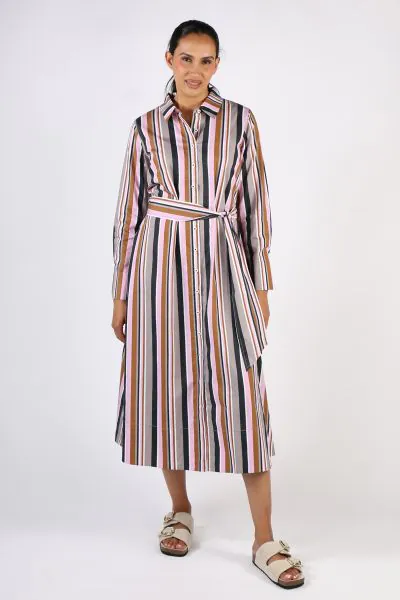Bold Stripe Mala Dress By Bagruu