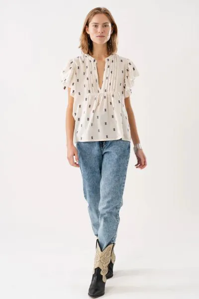 Lollys Laundry Isabelle Top In Cream