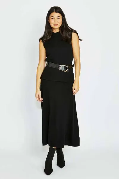 A Line Skirt In Black By Jump