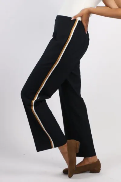 Lania Wide Leg Brigade Pant In Navy