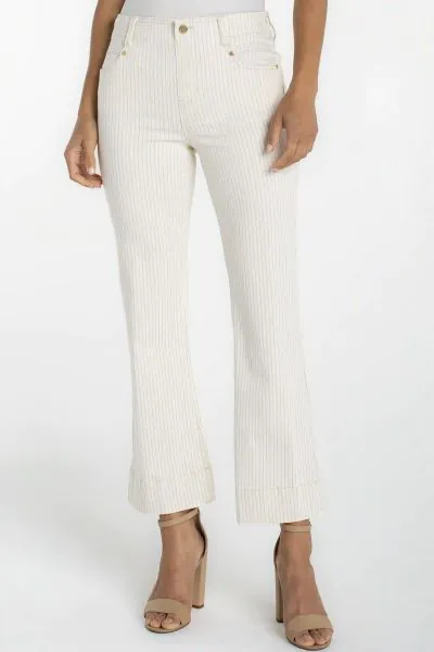 Liverpool Gia Ankle Glider Wide Hem In Stripe