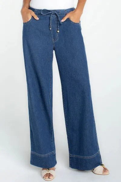 Liverpool Tie Waist Wilder Jean In Wash