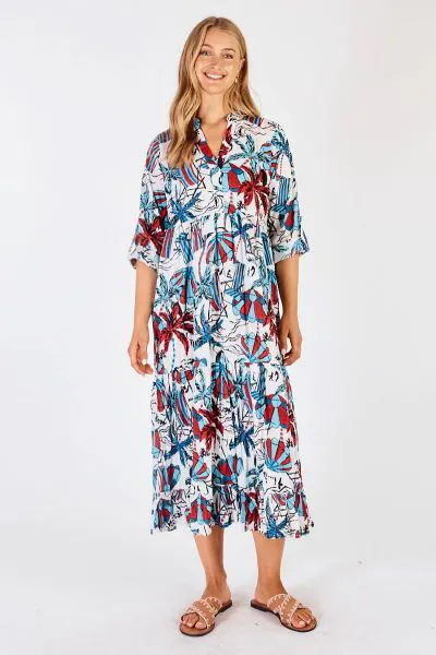 Lula Life Harlow Midi Dress In White
