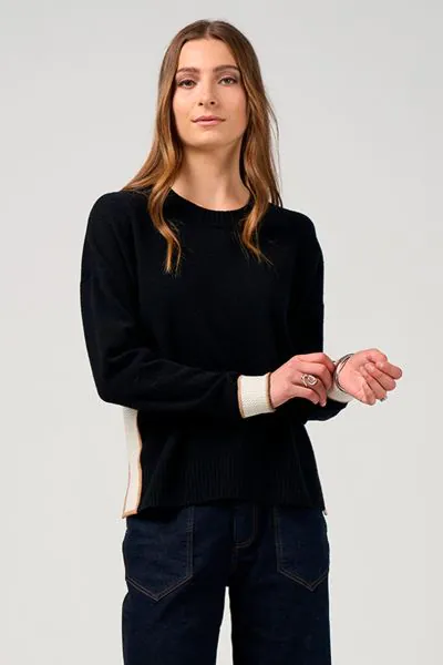 Madly Sweetly College Sweater In Black