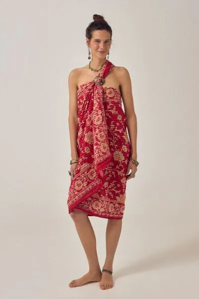 Maison Hotel Samba Manila Carmine Sarong In Red