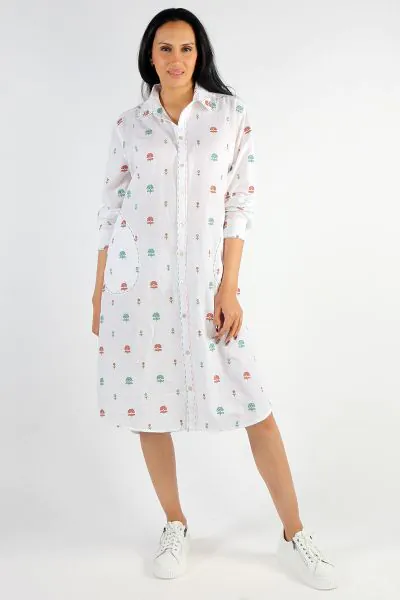 Mandalay Ditsy Flower Dress In White