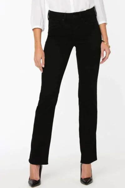 NYDJ Marilyn Straight Jeans In Black