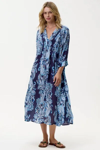 One Season Barbuda Mia Dress In Navy
