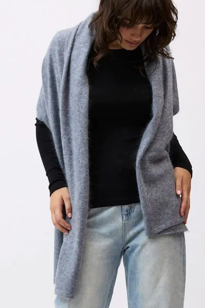 Mia Fratino Brushed Wrap In Smoke