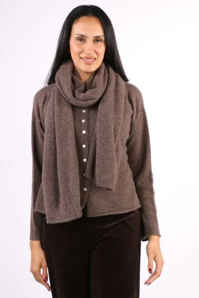 Mia Fratino Double wrap Scarf In Espresso
