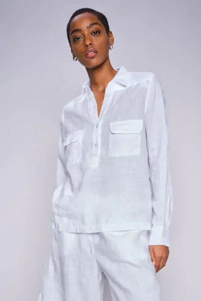 Mos Mosh Enna Linen Shirt In White