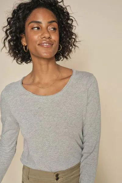 Mos Mosh Tulli Basic Tee In Marle