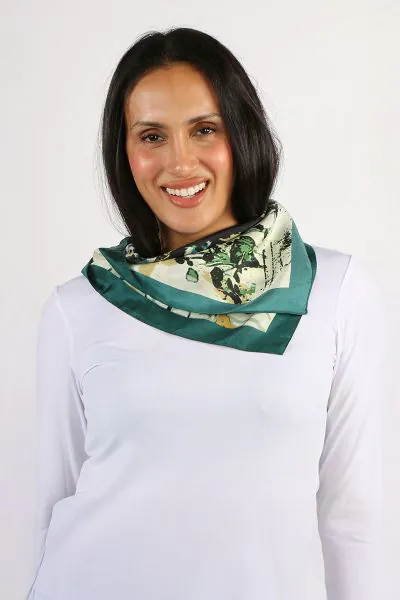 Namaskar Abstract Trees Square Scarf In Multi