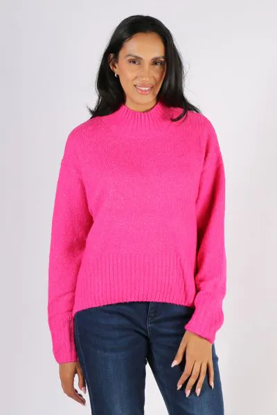 Naturals Cotton Oversize Jumper In Rhubarb