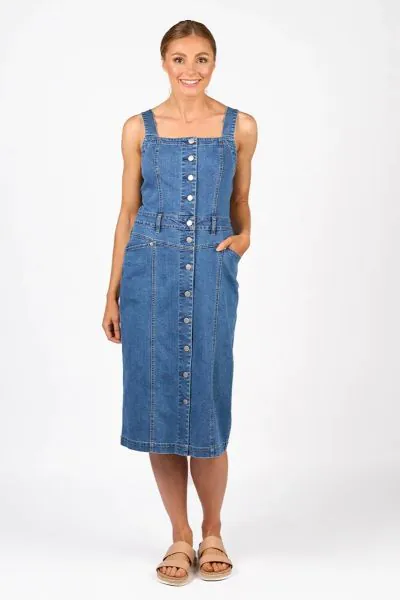 Knewe Novel Dress In Denim