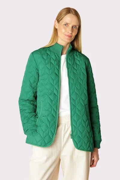 Ilse Jacobsen Quilt Padded Jacket In Sea Plant