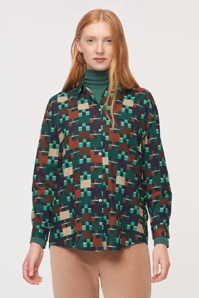 Nice Things Patch Shirt In Print