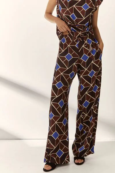 Paz Torras Drape Leg Pant In Print