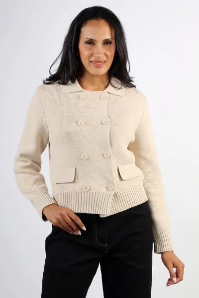 Pol Taylor Double Knit Jacket In Pebble