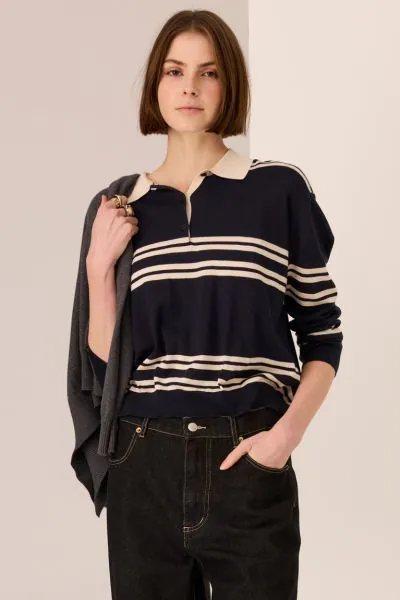 POL Parrel Knit In Navy