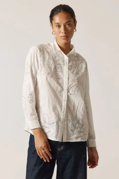 Rubyyaya Driftwood Shirt In White