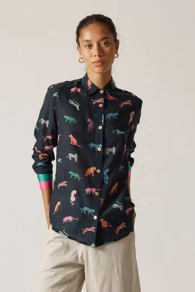Rubyyaya Funky Cats Shirt In Print