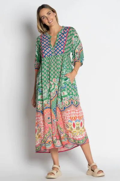 Lula Life Sarai Midi Dress In Green