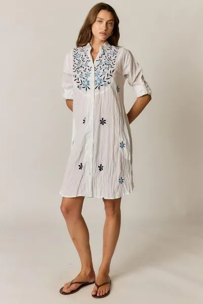 Rubyyaya Sasha Shirtmaker Dress In White