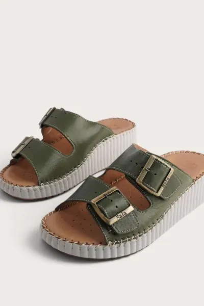 Sala Solena Wedge Sandal In Olive