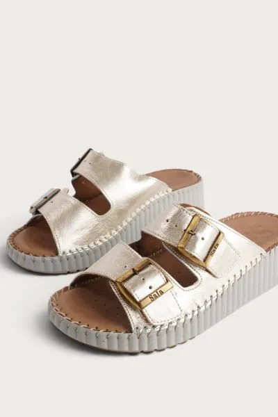 Sala Solena Wedge Sandal In Gold