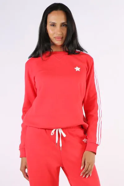 Sophie Moran Stripe Top In Red