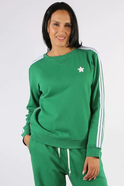 Sophie Moran Stripe Top In Green