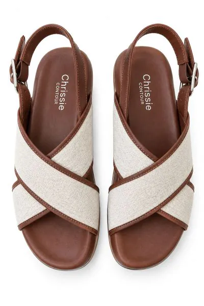 Chrissie Sunday Woven Sandal In Tan
