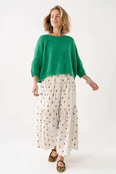 Lollys Laundry Sunset Skirt In Cream
