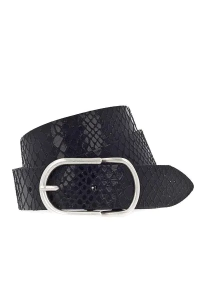 Vanzetti Snake Skin Belt In Black