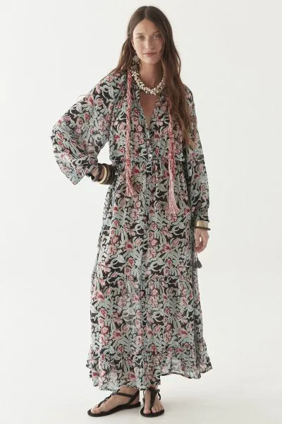 Maison Hotel Hawaiian Valentina Dress In Multi