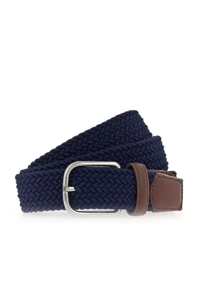 Vanzetti Woven Belt In Navy