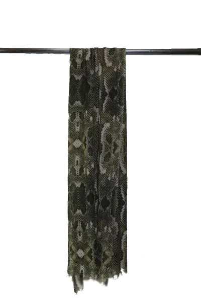 Namaskar Merino Silk Snake Print Scarf