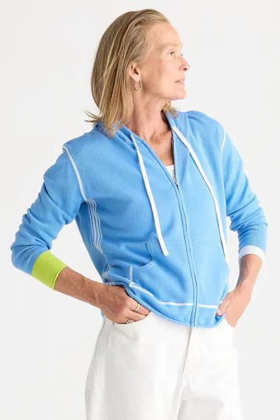 Zaket and Plover Hoodie In Cornflower