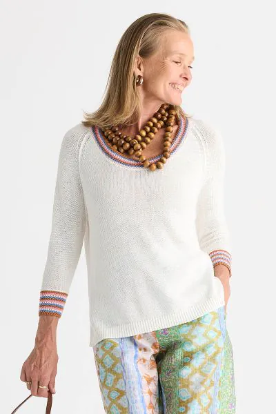 Elevate your everyday wardrobe with this effortlessly chic Zaket & Plover sweater. Designed in 100% Cotton with a relaxed, flattering fit and signature pops of color, this modern knit brings together comfort and style in one versatile piece. This sweater 