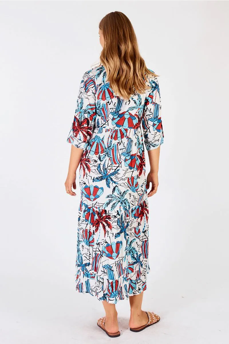 knee length dresses for ladies Harlow Midi Dress Slate Blue