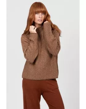 Bridge and Lord Links Alpaca Blend Pullover In Cognac